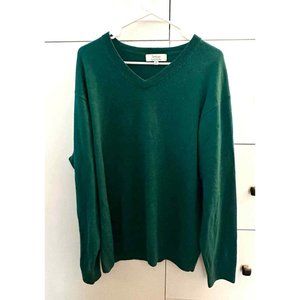 Turnbury Green 100% Extra Fine Wool Small Knit Sweater Mens XL Soft Light Knit